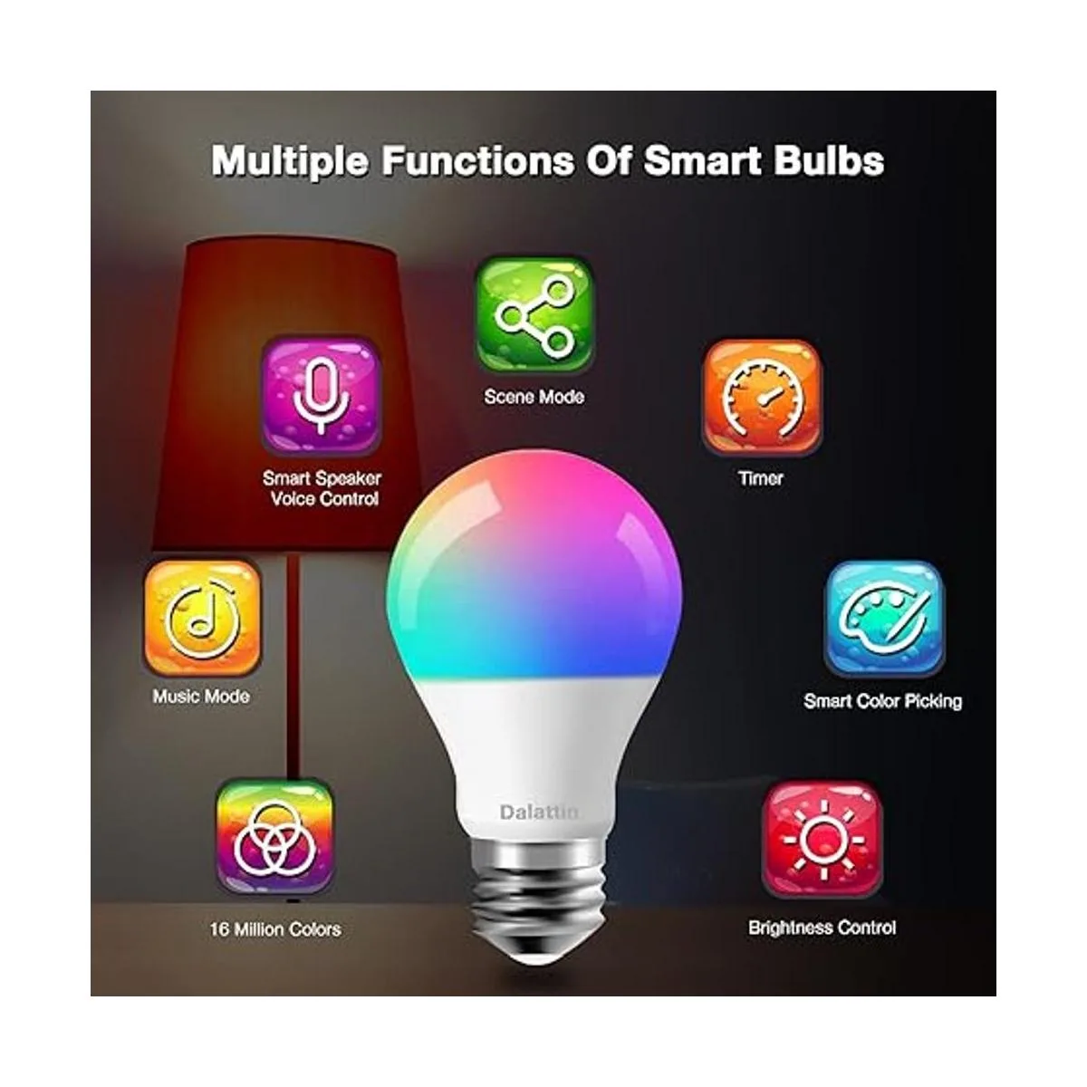 Dalattin Tuya Bombilla LED inteligente bombillas WiFi_2