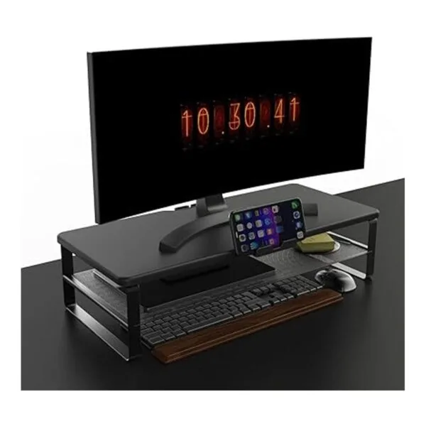 Soporte para monitor con cajón elevador de 2 niveles con_2
