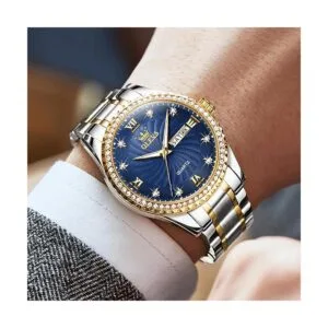 Mens Luxury Stainless Steel Watches Big Face Gold Men_2