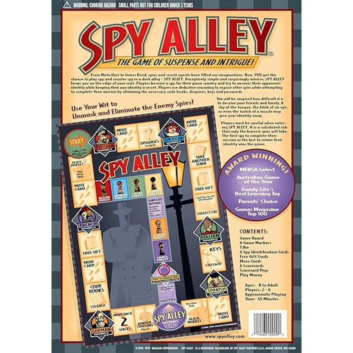 Spy Alley Juego de mesa Juego de estrategia familiar_4