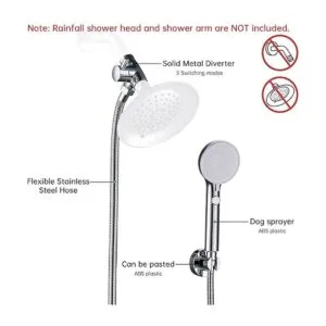 VSincerity Rociador de cabezal de ducha para perros alta_2