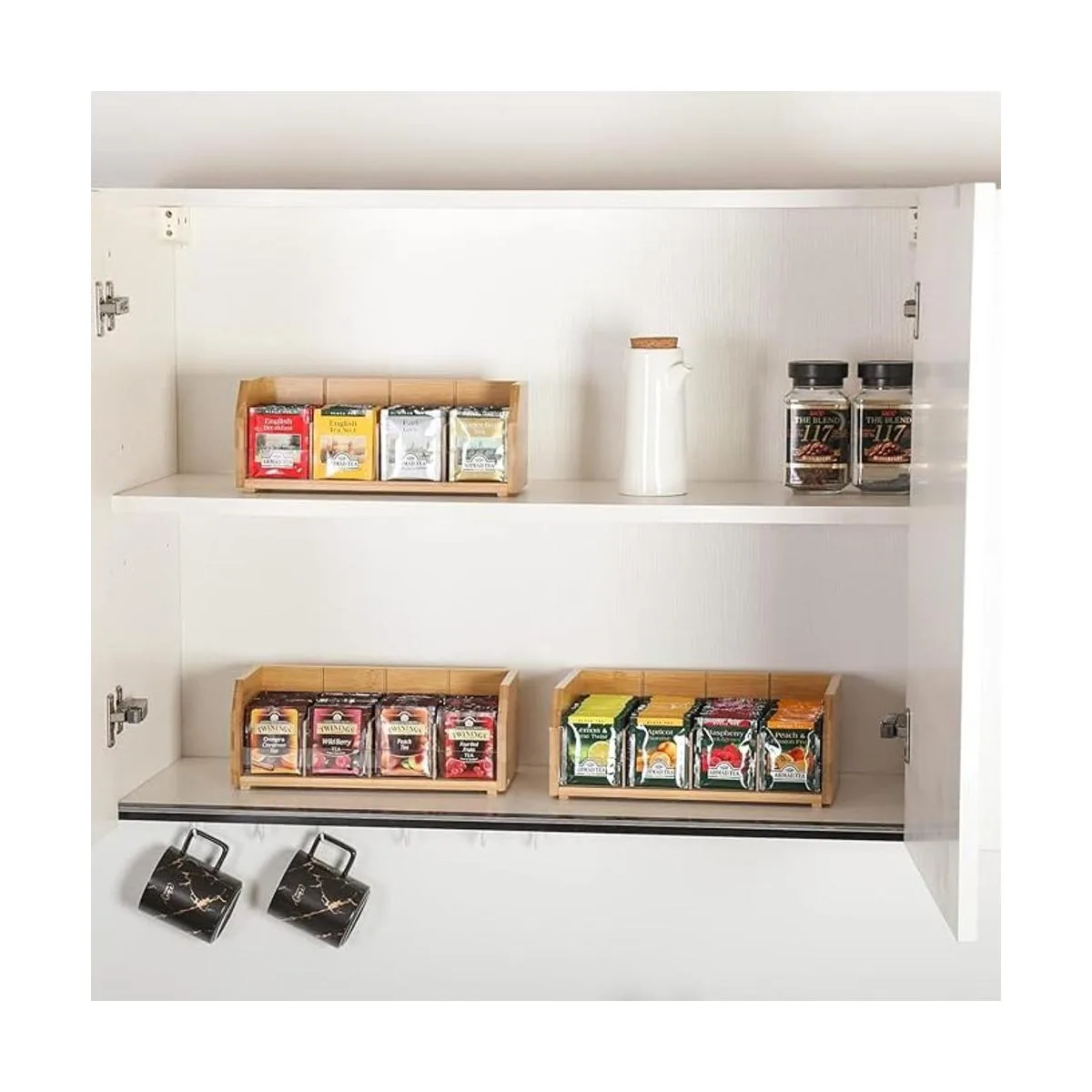 Organizador de bolsas de té de bambú para bolsas de té_6