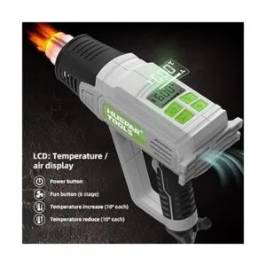 Huepar Tools Pistola de calor con 10 accesorios para_2