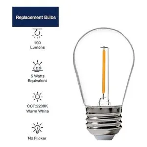 FLSNT Paquete de 48 bombillas LED S14 de repuesto para_2