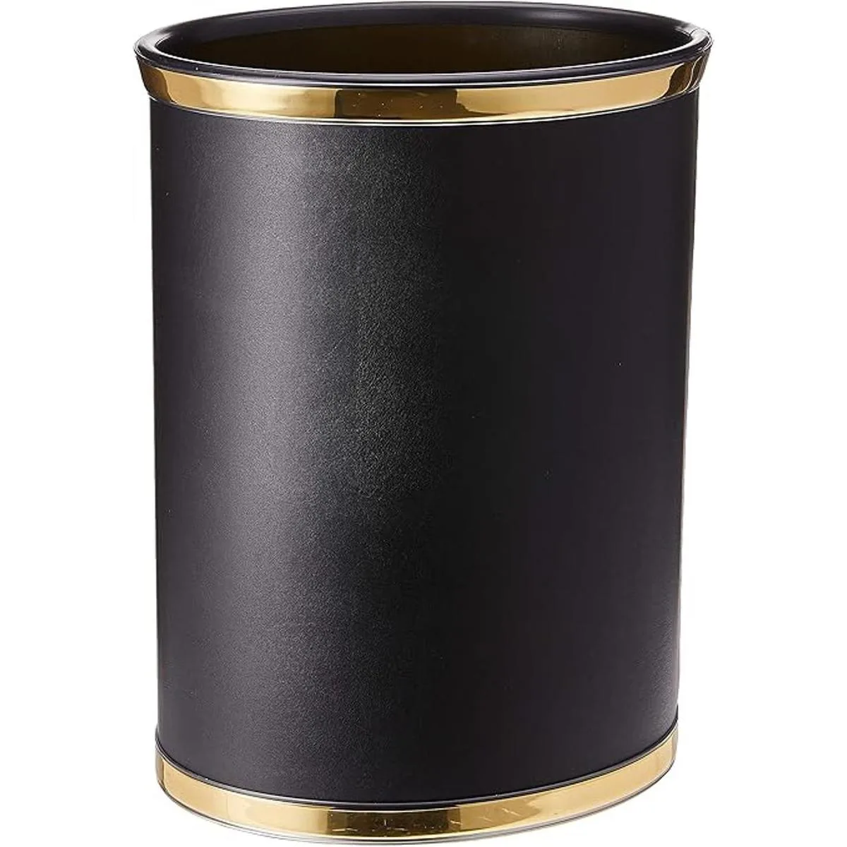 Kraftware Sofisticates Cesta de basura de latón negro y_1