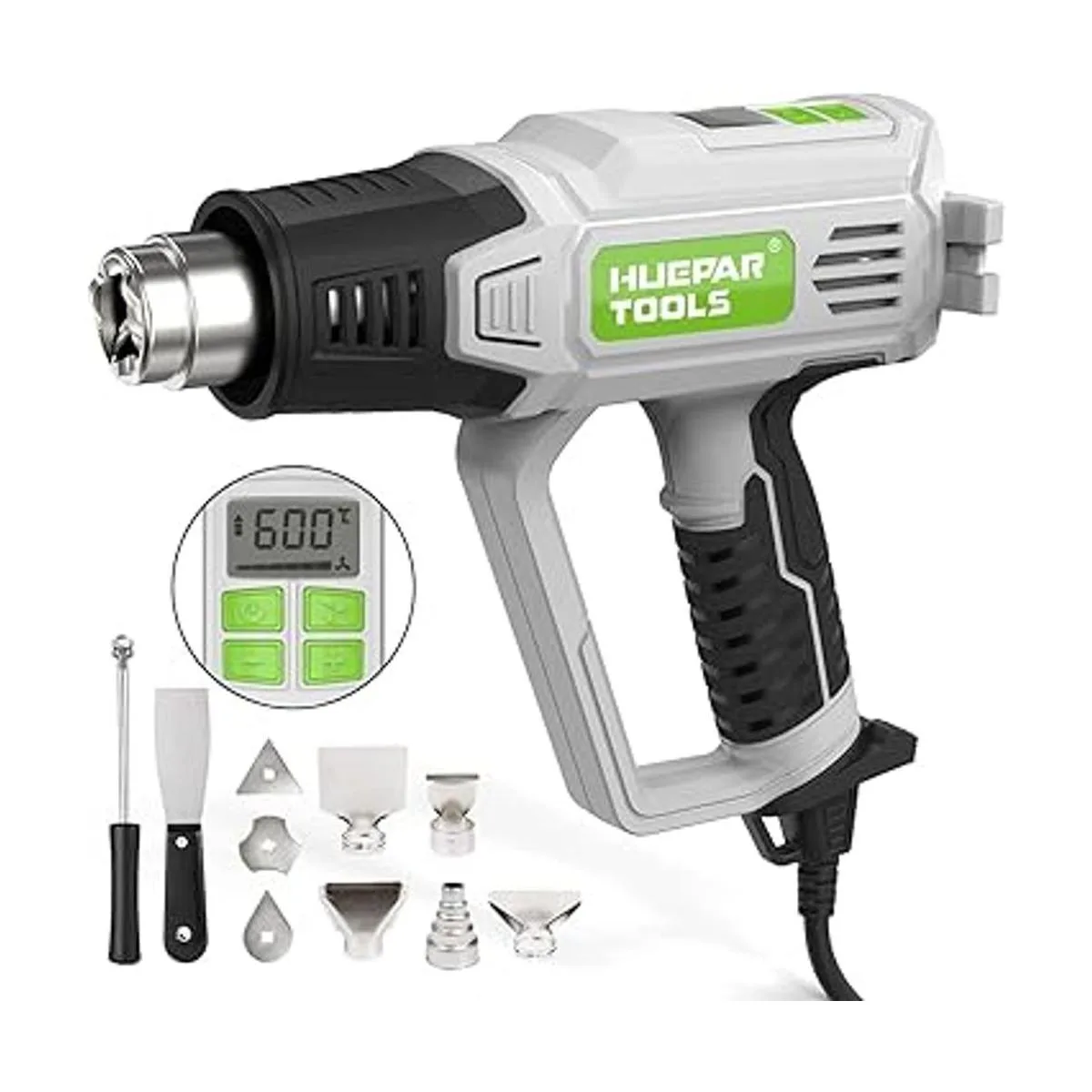 Huepar Tools Pistola de calor con 10 accesorios para_1
