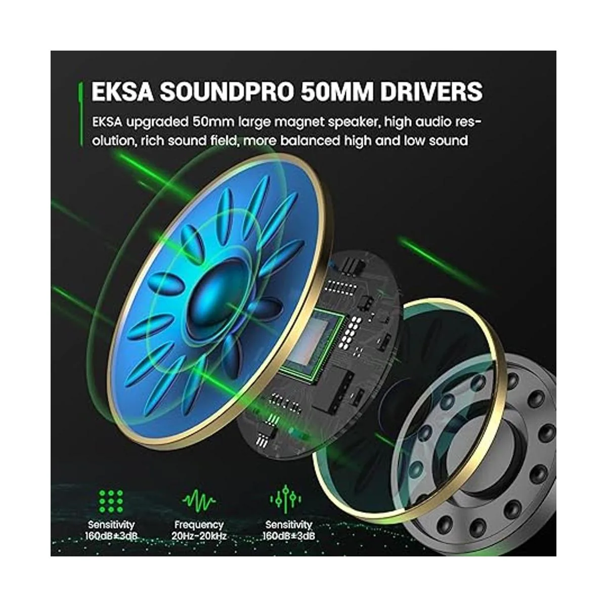 EKSA Fenrir Auriculares para juegos para Xbox One PS4_4