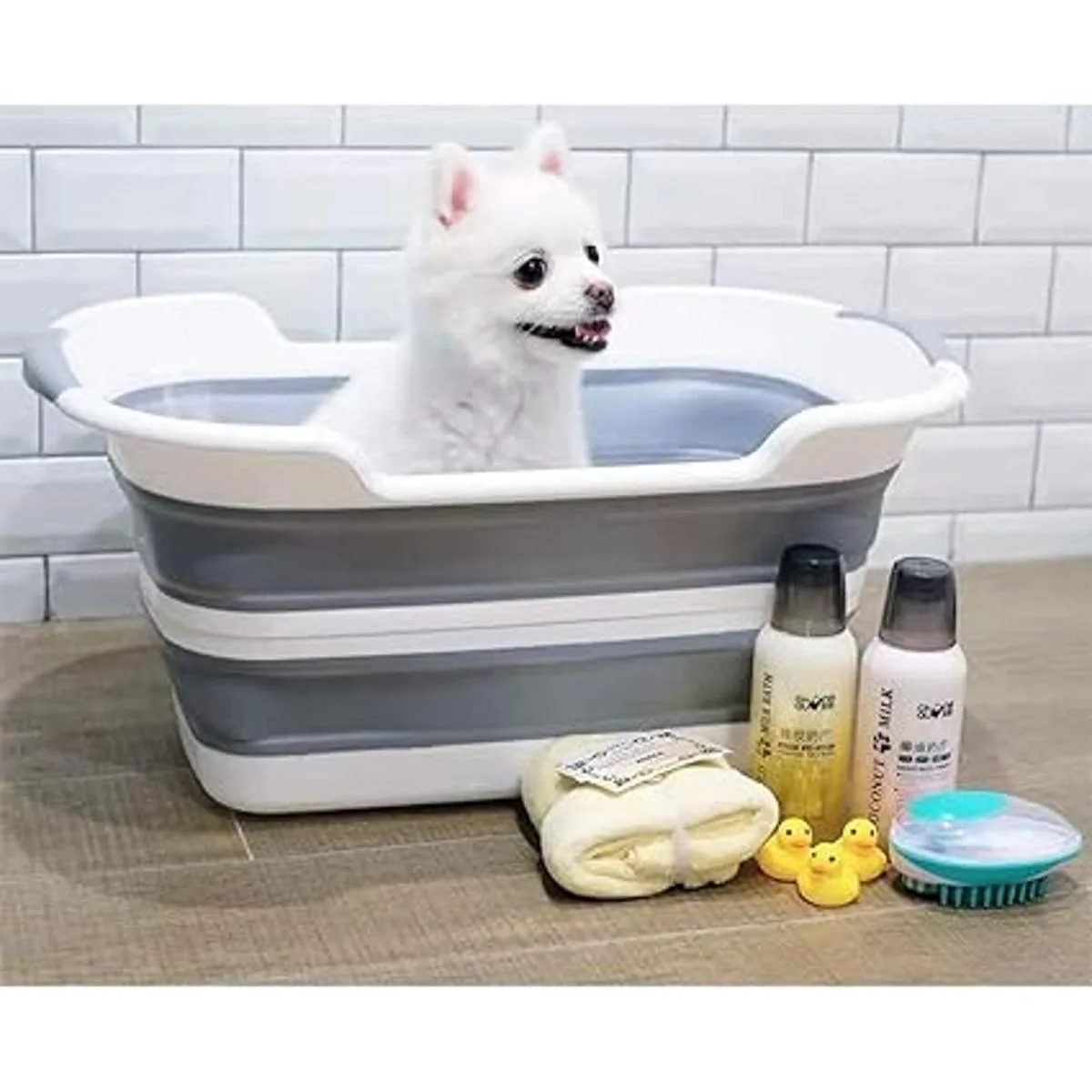 Goderewild Bañera plegable multiusos para mascotas con_4