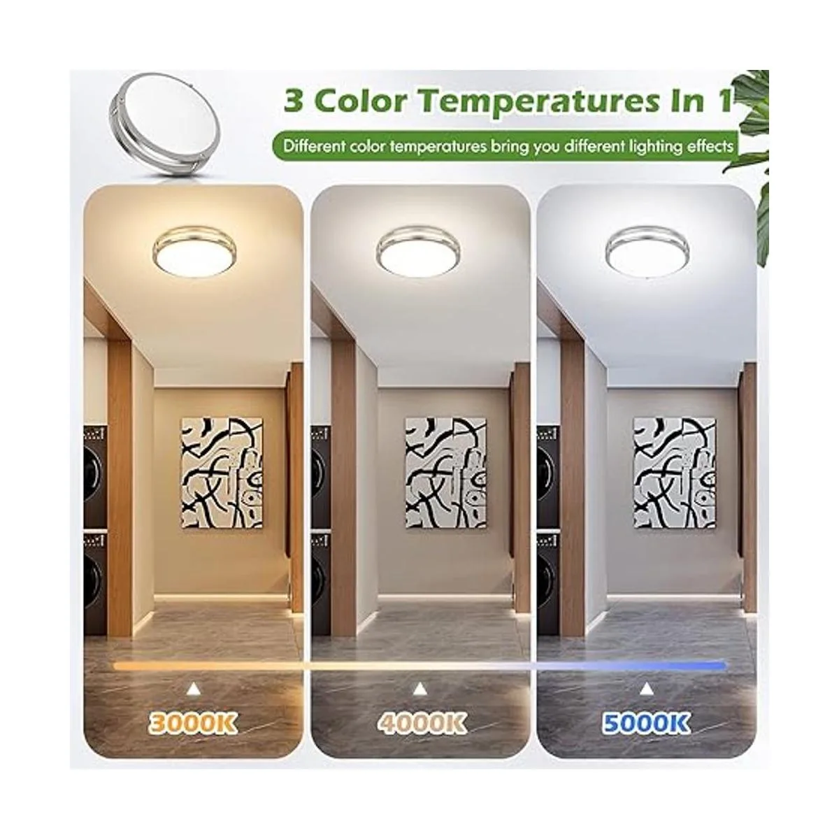 Paquete de 2 lámparas de techo LED de 36 W equivalente a_2