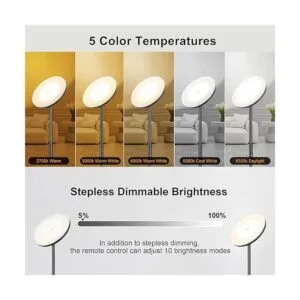 Yikuneng Lámpara de pie 36 W3000 LM lámpara de pie LED_4