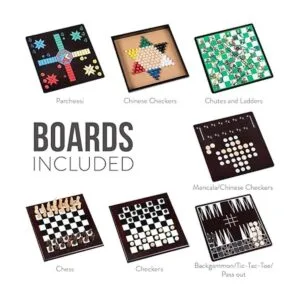 Juego de mesa 15 en 1 tablero con detalles en madera_4