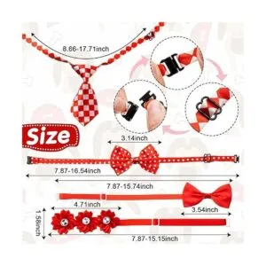 El juego de 100 corbatas ajustables para perros incluye 50_2