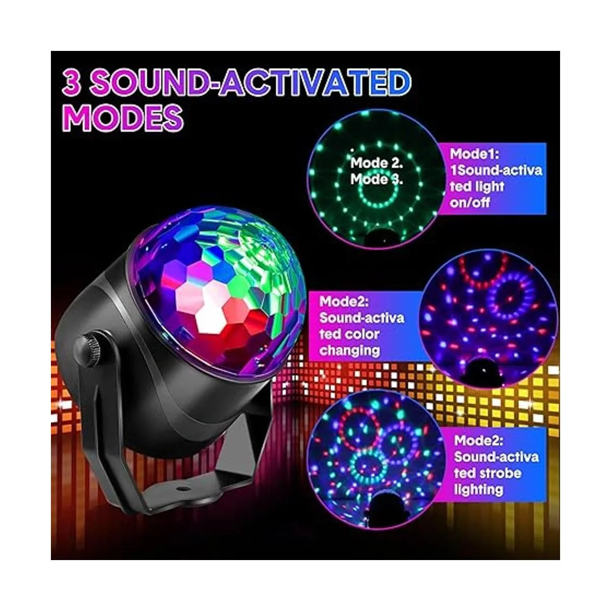 Paquete de 6 luces de fiesta de discoteca RGB DJ lámpara_2