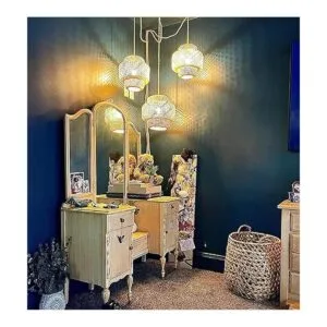 Lámpara colgante de ratán con cable de enchufe lámpara_3