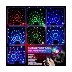 Paquete de 6 luces de fiesta de discoteca RGB DJ lámpara_4