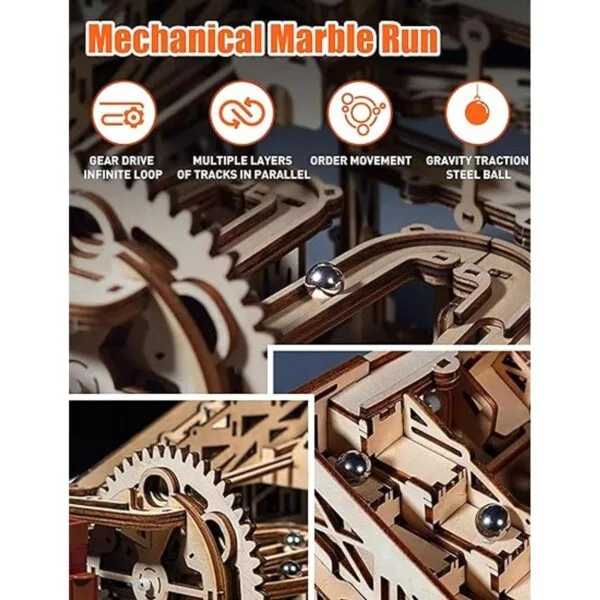 MIEBELY Rompecabezas eléctrico de madera 3D juguetes para_4