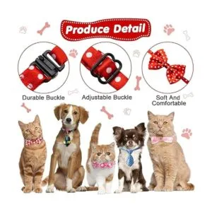 El juego de 100 corbatas ajustables para perros incluye 50_3