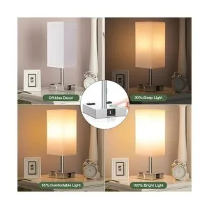 Juego de 2 lámparas táctiles con puerto USB lámpara de_4