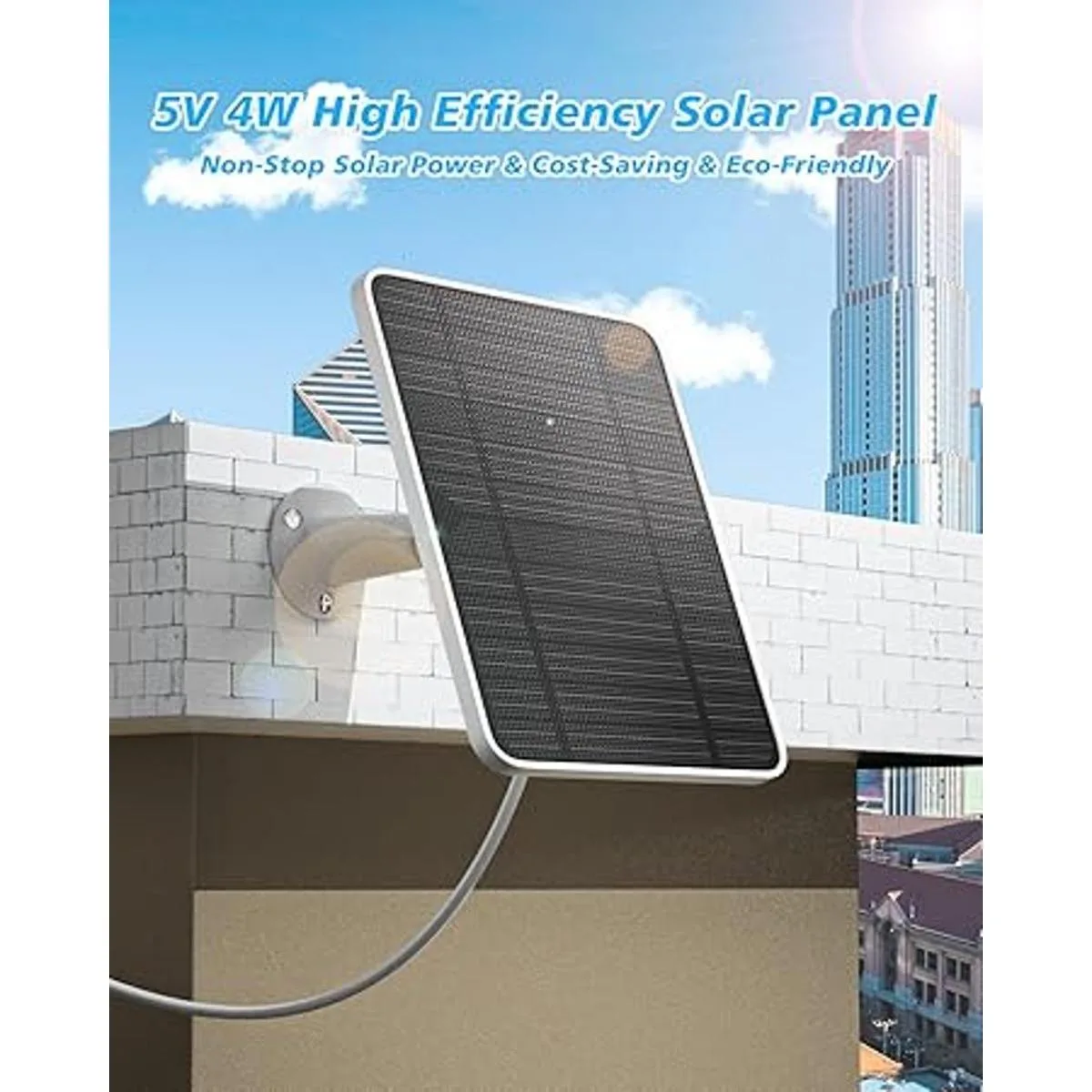 Cargador de panel solar compatible con cámara de seguridad_2