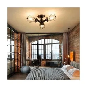 Luling Lámpara de techo vintage industrial candelabros_3