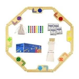 Grhonior Juego de canicas y Jokers de madera de pino para_1