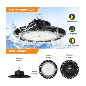 CHMLT UFO LED High Bay Light 100W 15000LM 150LMW 5000K_2