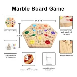 Medikaison Juego de mármol original Wahoo Juego de mesa de_2