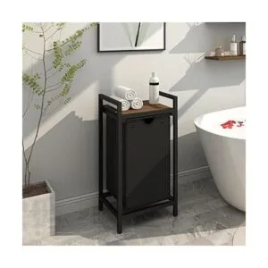 Cesta de lavandería de dos colores con bolsa de lavandería_6