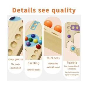 Grhonior Juego de canicas y Jokers de madera de pino para_6