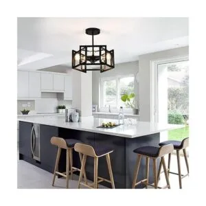 Lámpara de techo industrial de 3 luces montaje_6