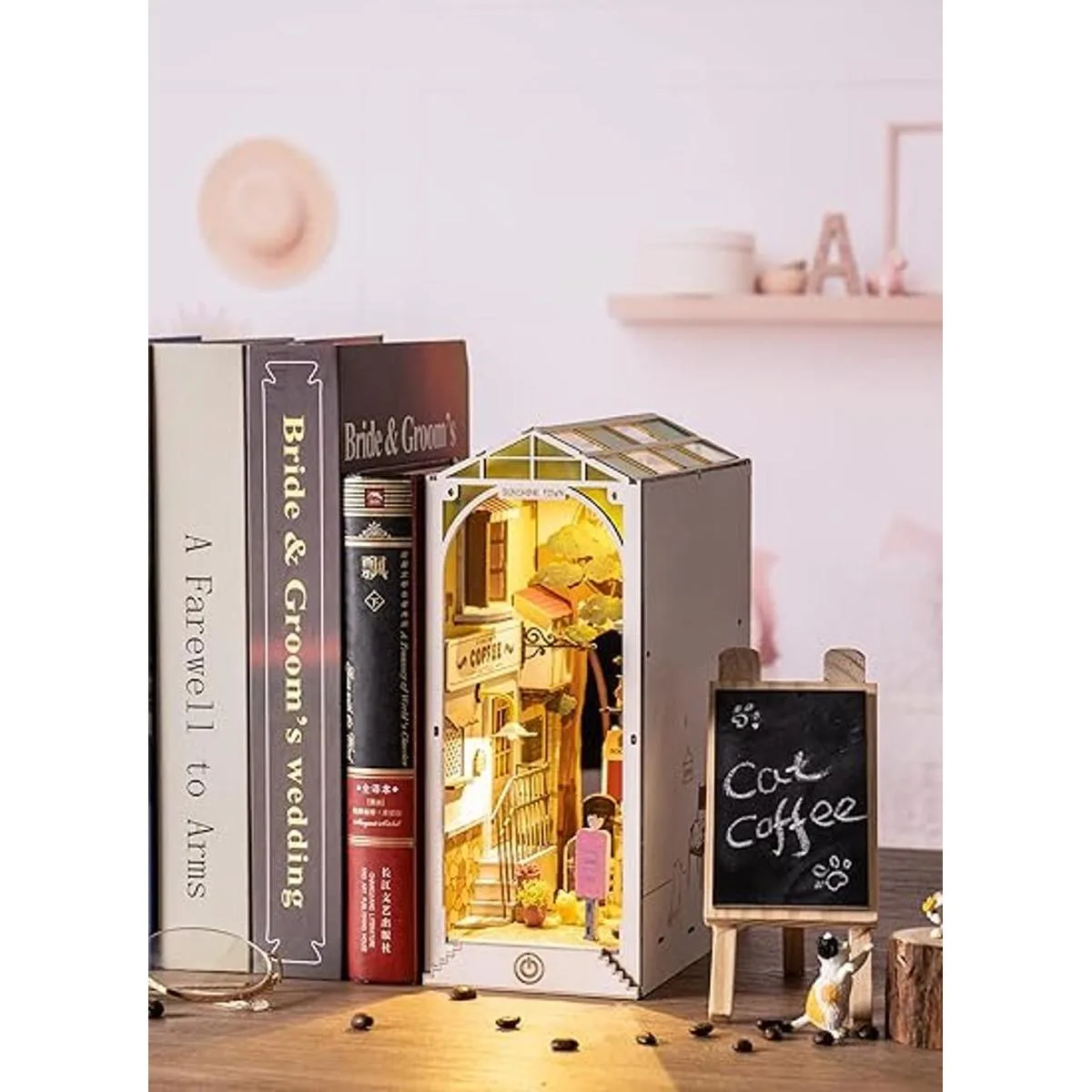 ROBOTIME Kit de rincón de libros para bricolaje con_4