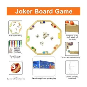 Grhonior Juego de canicas y Jokers de madera de pino para_3
