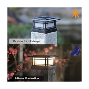 Dynaming Paquete de 6 luces solares para postes de cerca_2