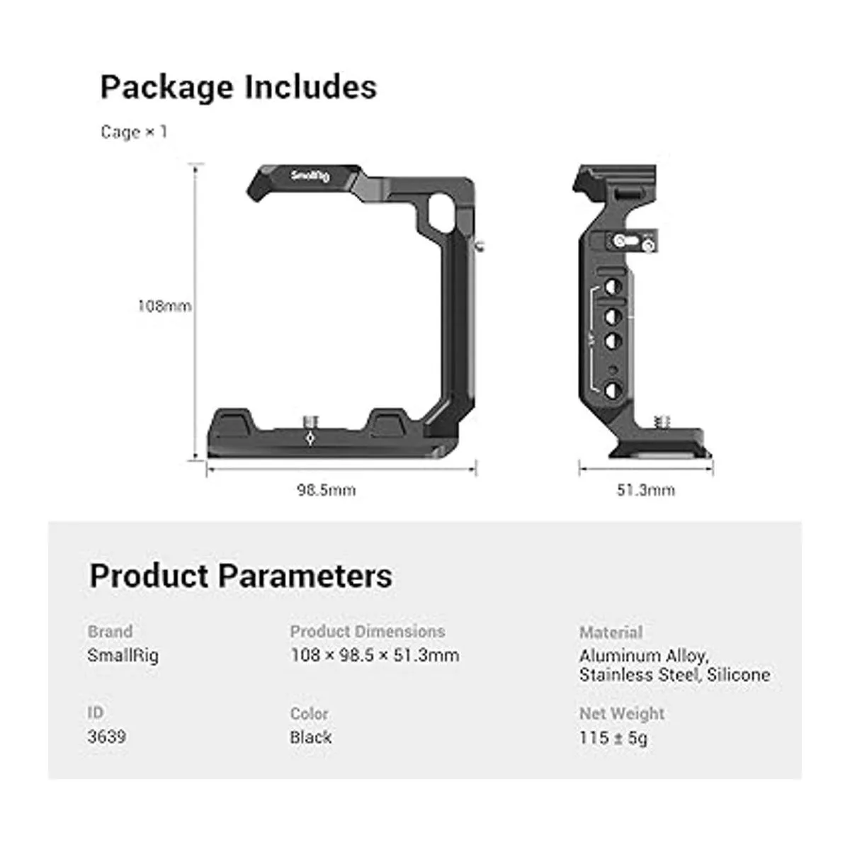 SmallRig Media jaula de cámara para Sony Alpha 7 IVAlpha_7