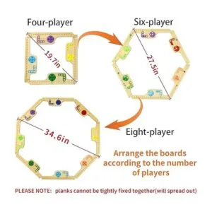 Grhonior Juego de canicas y Jokers de madera de pino para_2