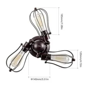 Luling Lámpara de techo vintage industrial candelabros_7