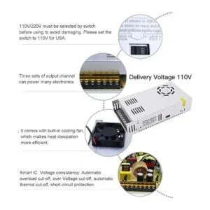 Fuente de alimentación CC 12 V 50 A convertidor de CA_5
