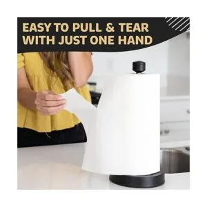 Soporte de toalla de papel negro de acero inoxidable_5