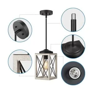 DEWENWILS Lámpara colgante lámparas colgantes de metal_7