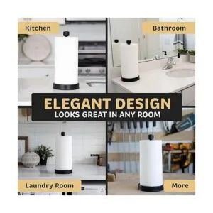 Soporte de toalla de papel negro de acero inoxidable_3