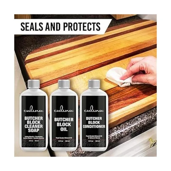 Culina Wood Premium Set de jabón y cera de grado_3