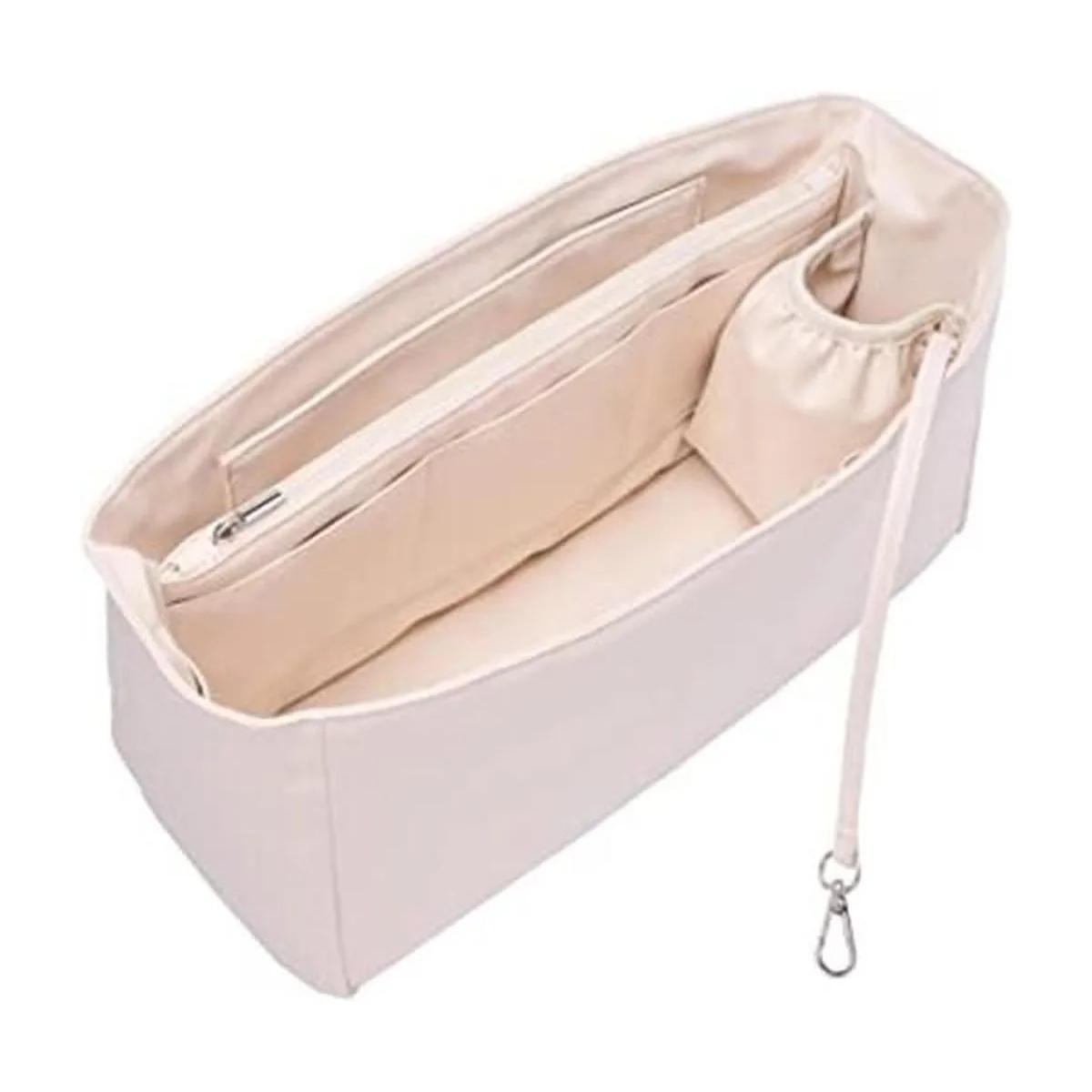 Organizador de bolsa de cuero vegano con compartimento_1