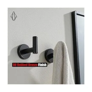 JQK Gancho para toallas de baño bronce aceitado acero_6