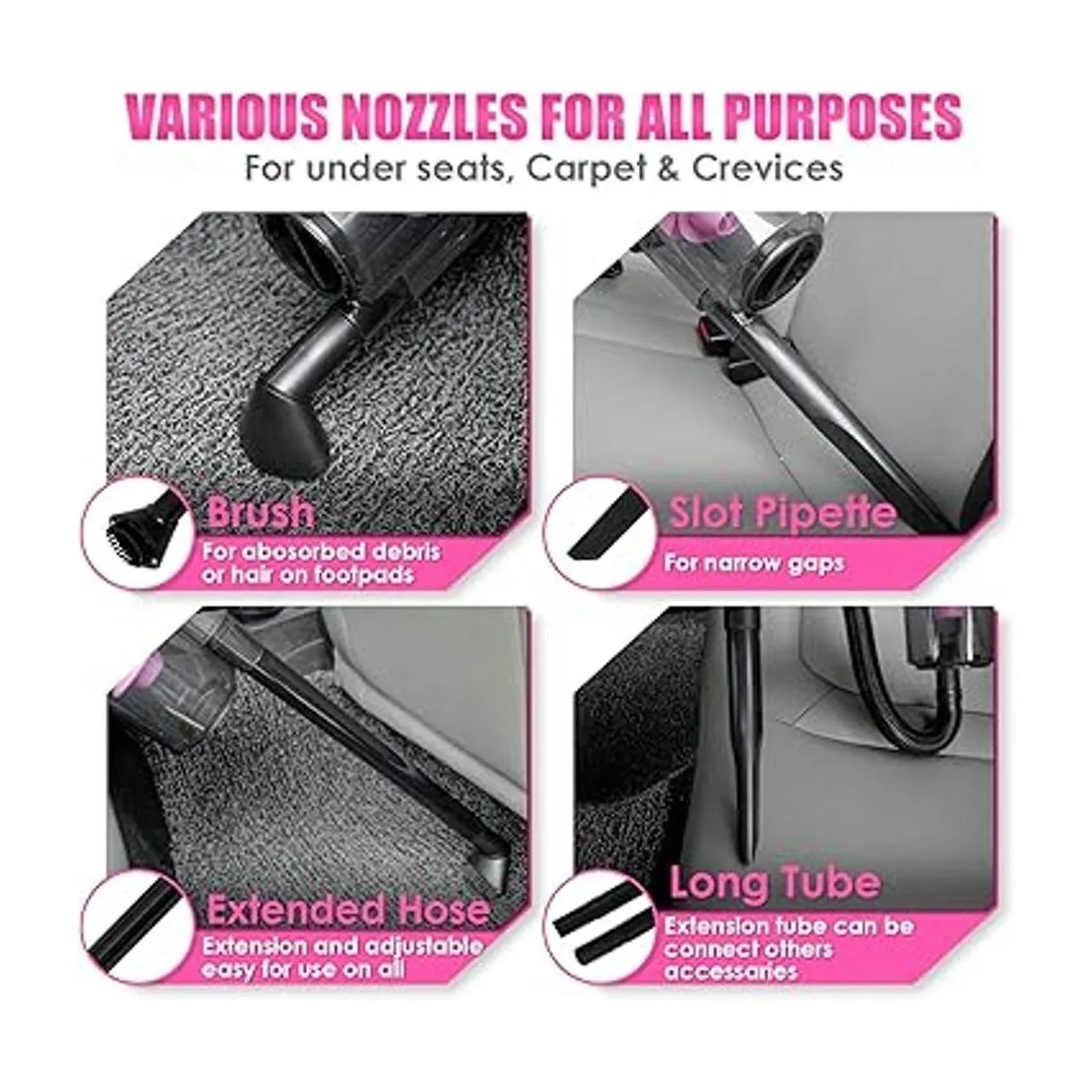 Viewsun Kit de limpieza de automóvil kit de detalles de_3