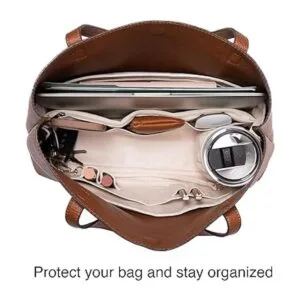 Organizador de bolsa de cuero vegano con compartimento_5