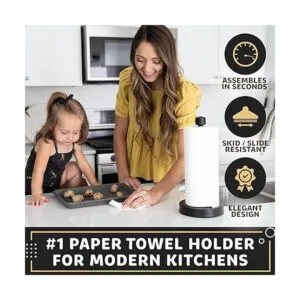 Soporte de toalla de papel negro de acero inoxidable_2