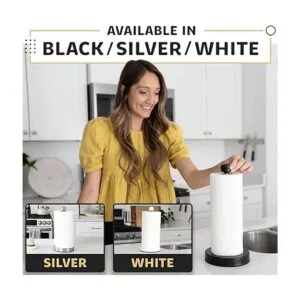 Soporte de toalla de papel negro de acero inoxidable_6