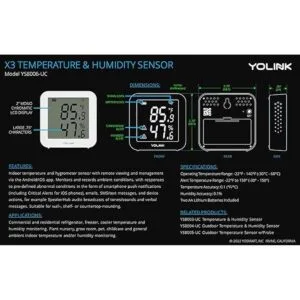 YoLink Sensor de temperatura y humedad X3 soporta_4
