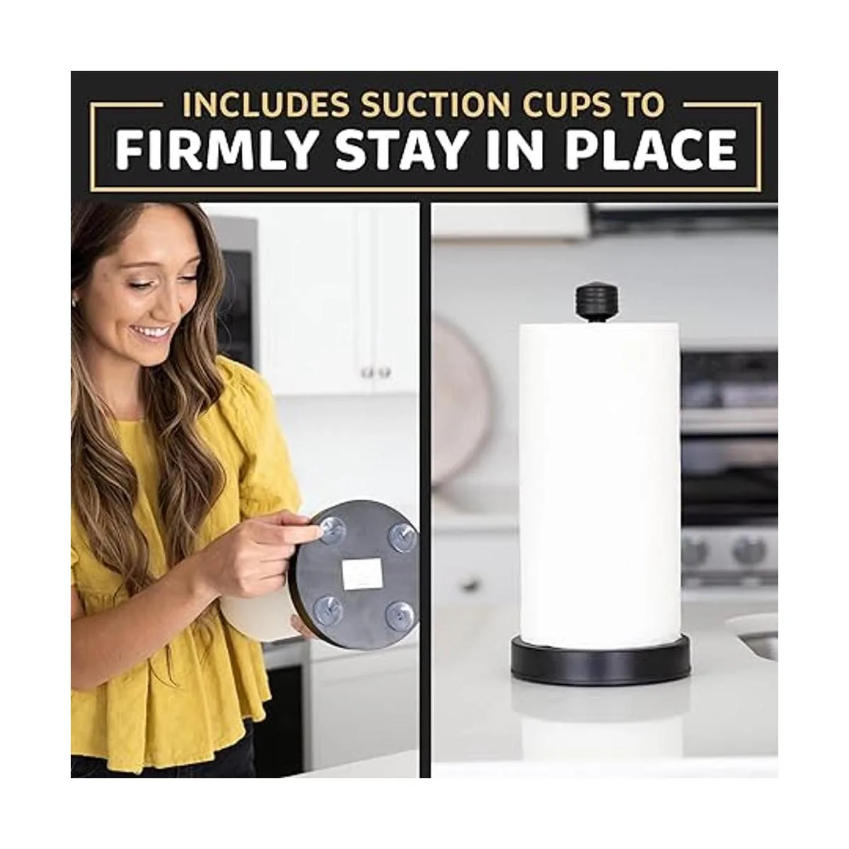 Soporte de toalla de papel negro de acero inoxidable_4