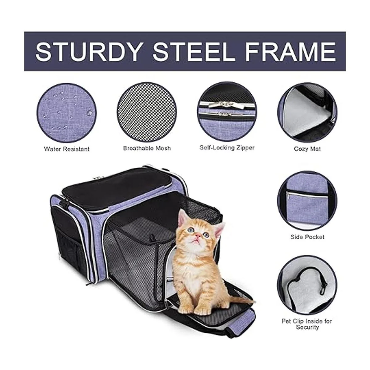 BAGLHER Bolsa de transporte para gatos aprobada por_3